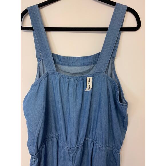Old Navy Romper Womens SZ XXL/TTG Blue Short Causal NWT Relaxed Fit Summer Beach - Picture 4 of 10